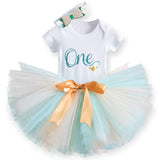 Infant First Birthday Outfits Baby Girl Clothes Sets Newborn Toddler Girl Christening Party Wear Little Girl One Year Clothing