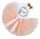 Infant First Birthday Outfits Baby Girl Clothes Sets Newborn Toddler Girl Christening Party Wear Little Girl One Year Clothing