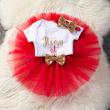 Infant First Birthday Outfits Baby Girl Clothes Sets Newborn Toddler Girl Christening Party Wear Little Girl One Year Clothing
