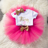 Infant First Birthday Outfits Baby Girl Clothes Sets Newborn Toddler Girl Christening Party Wear Little Girl One Year Clothing