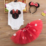 Infant First Birthday Outfits Baby Girl Clothes Sets Newborn Toddler Girl Christening Party Wear Little Girl One Year Clothing